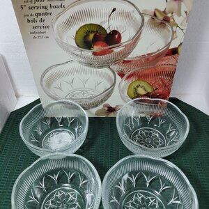Vintage Laura Glass 5" Serving Bowls